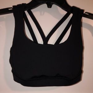 Black Strappy Lululemon Sports Bra